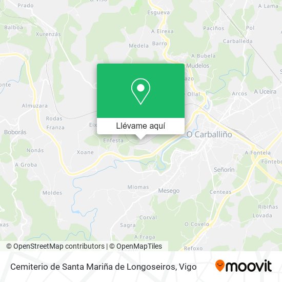 Mapa Cemiterio de Santa Mariña de Longoseiros