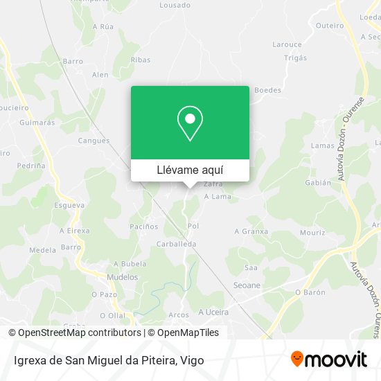 Mapa Igrexa de San Miguel da Piteira