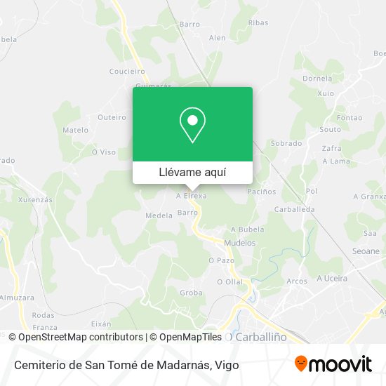 Mapa Cemiterio de San Tomé de Madarnás