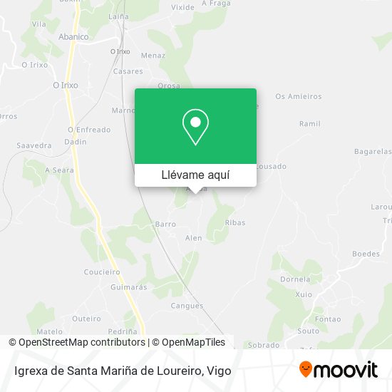 Mapa Igrexa de Santa Mariña de Loureiro