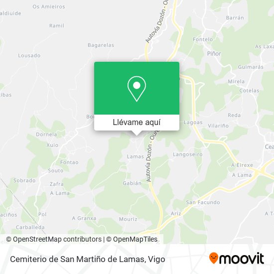 Mapa Cemiterio de San Martiño de Lamas