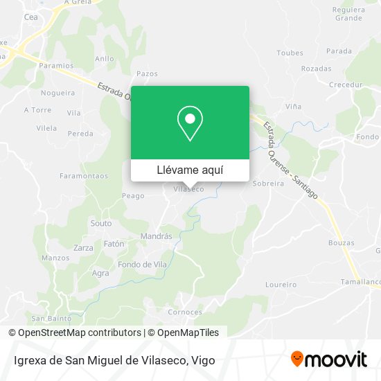 Mapa Igrexa de San Miguel de Vilaseco