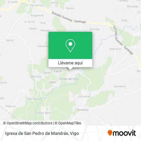 Mapa Igrexa de San Pedro de Mandrás