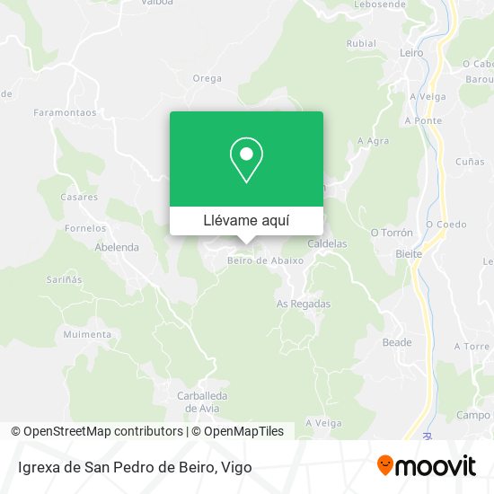 Mapa Igrexa de San Pedro de Beiro