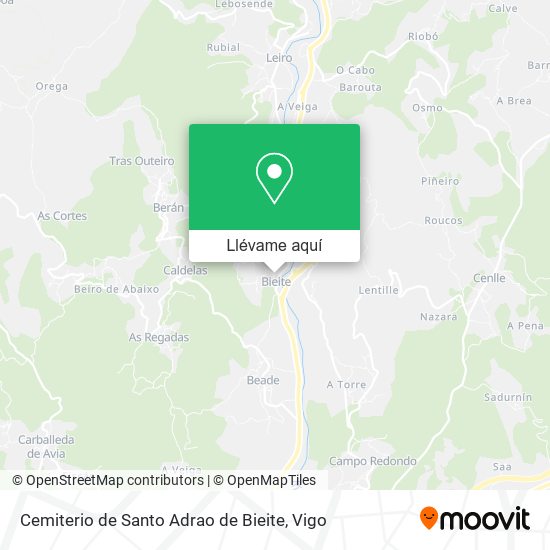 Mapa Cemiterio de Santo Adrao de Bieite