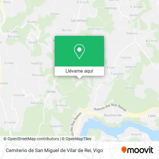 Mapa Cemiterio de San Miguel de Vilar de Rei