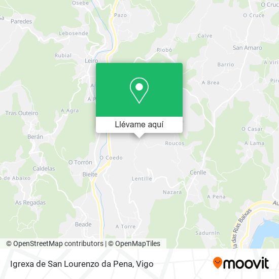 Mapa Igrexa de San Lourenzo da Pena
