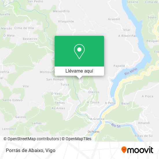 Mapa Porrás de Abaixo