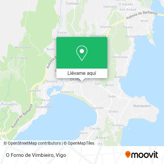 Mapa O Forno de Vimbieiro