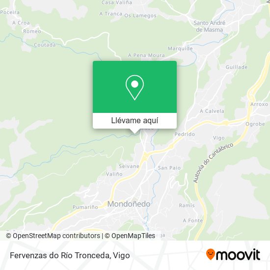 Mapa Fervenzas do Río Tronceda
