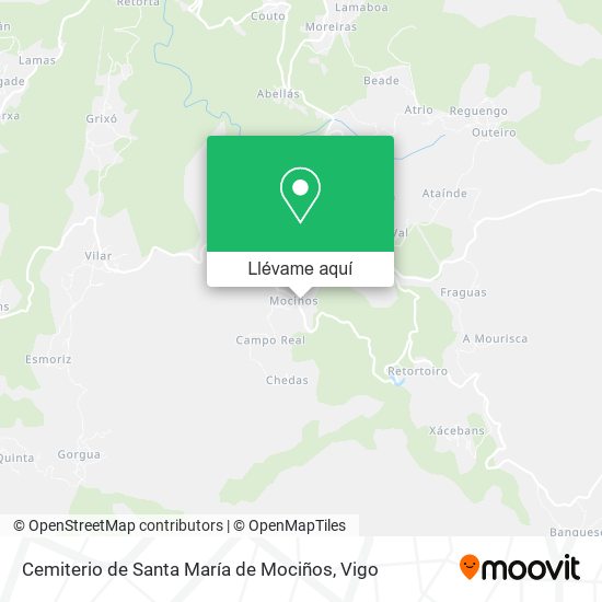 Mapa Cemiterio de Santa María de Mociños