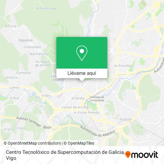 Mapa Centro Tecnolóxico de Supercomputación de Galicia