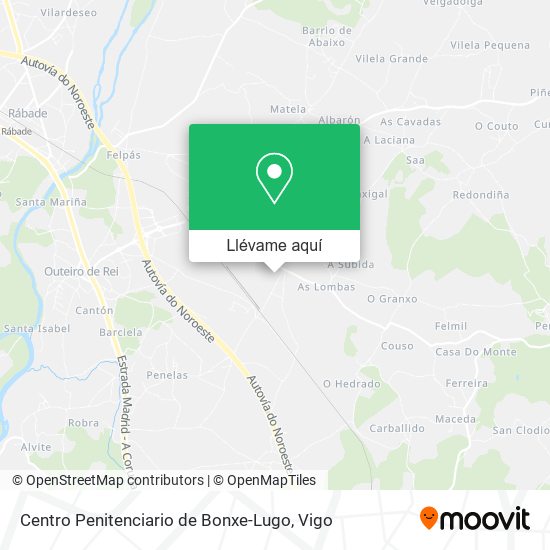 Mapa Centro Penitenciario de Bonxe-Lugo