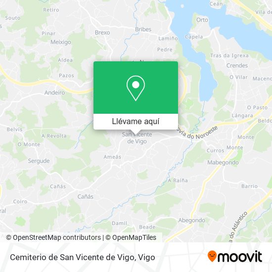 Mapa Cemiterio de San Vicente de Vigo