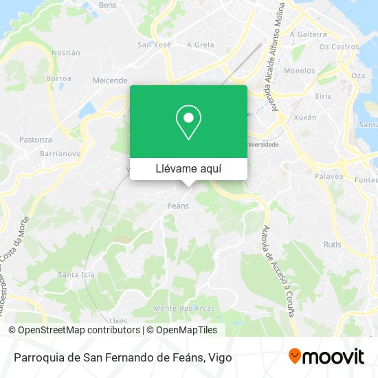 Mapa Parroquia de San Fernando de Feáns
