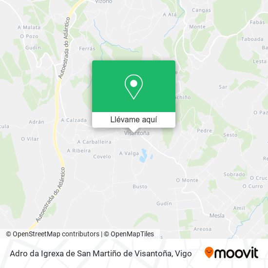 Mapa Adro da Igrexa de San Martiño de Visantoña