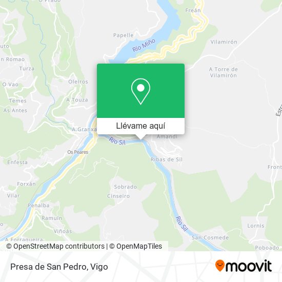 Mapa Presa de San Pedro