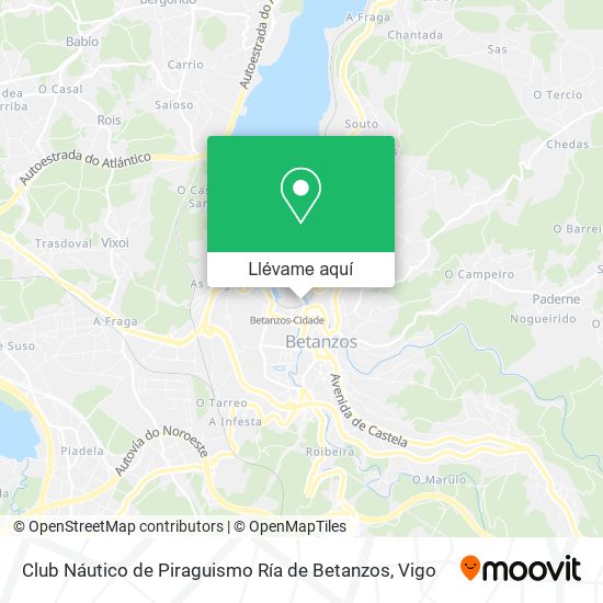 Mapa Club Náutico de Piraguismo Ría de Betanzos