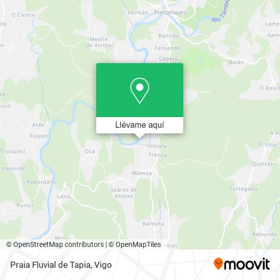 Mapa Praia Fluvial de Tapia