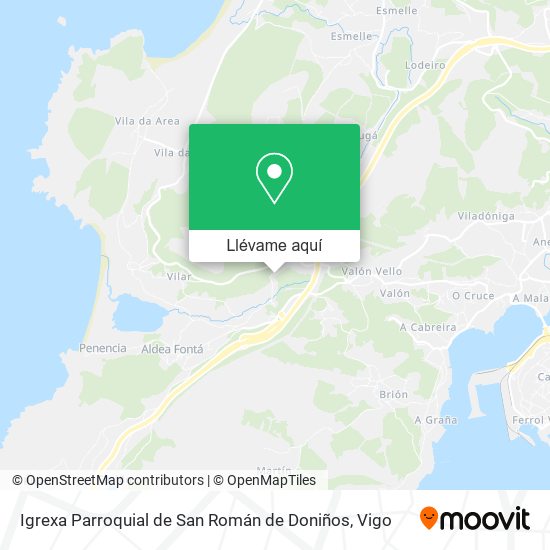 Mapa Igrexa Parroquial de San Román de Doniños