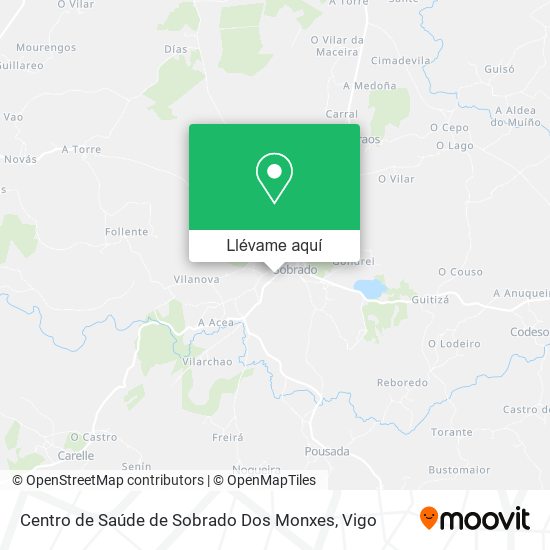 Mapa Centro de Saúde de Sobrado Dos Monxes