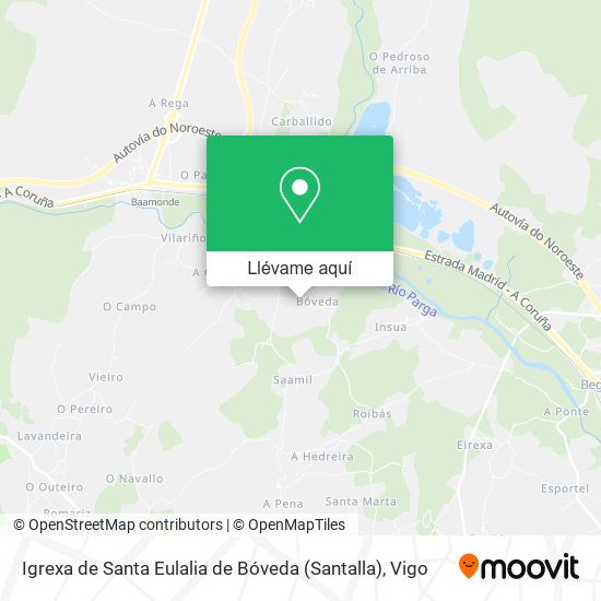 Mapa Igrexa de Santa Eulalia de Bóveda (Santalla)