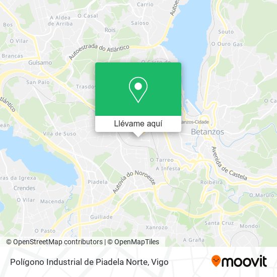 Mapa Polígono Industrial de Piadela Norte