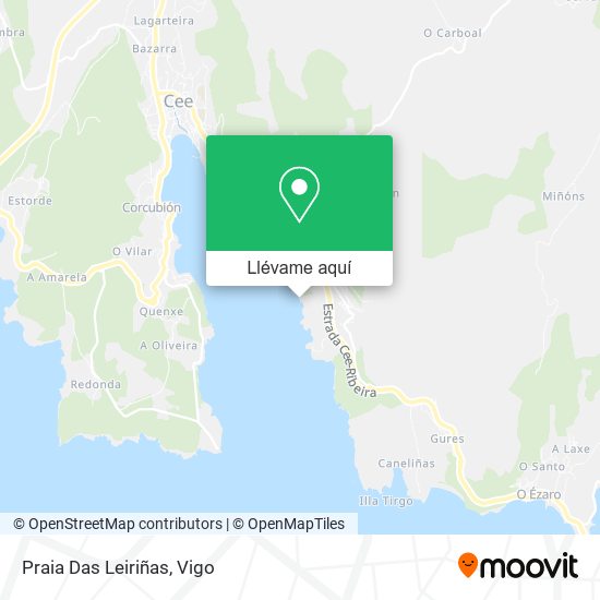 Mapa Praia Das Leiriñas