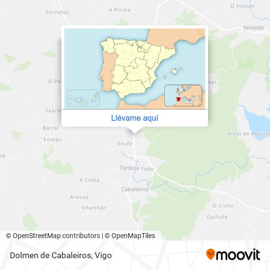 Mapa Dolmen de Cabaleiros