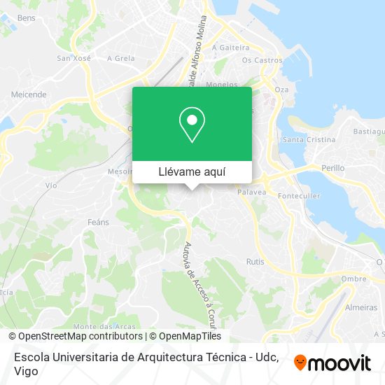 Mapa Escola Universitaria de Arquitectura Técnica - Udc