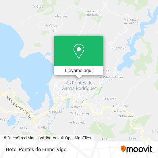 Mapa Hotel Pontes do Eume