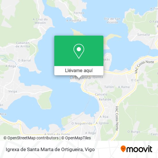 Mapa Igrexa de Santa Marta de Ortigueira