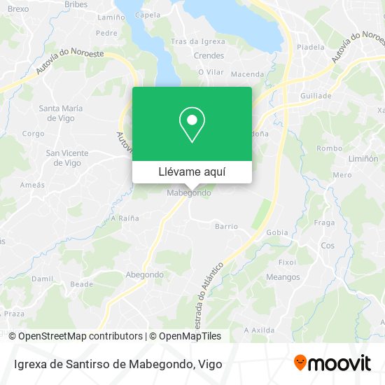 Mapa Igrexa de Santirso de Mabegondo