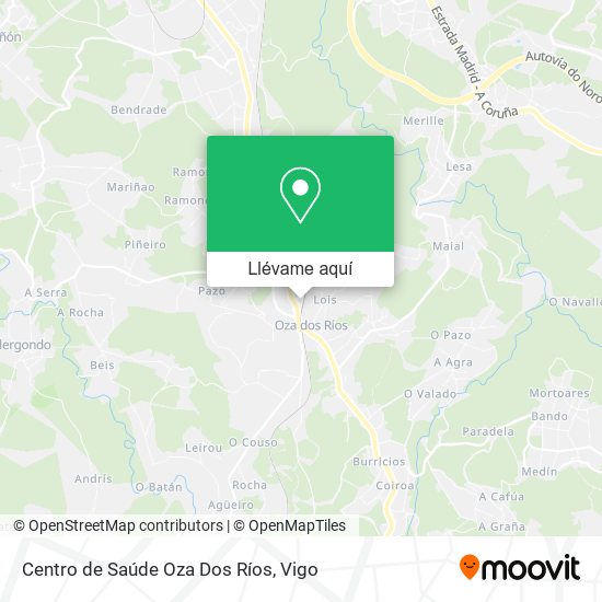 Mapa Centro de Saúde Oza Dos Ríos