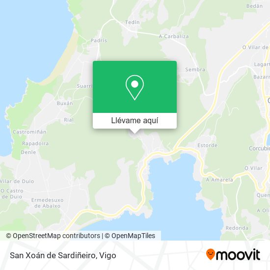 Mapa San Xoán de Sardiñeiro