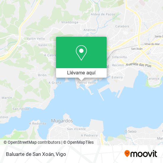 Mapa Baluarte de San Xoán