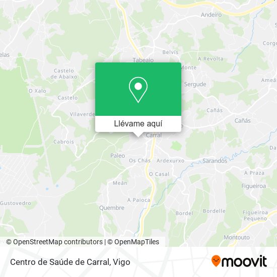 Mapa Centro de Saúde de Carral
