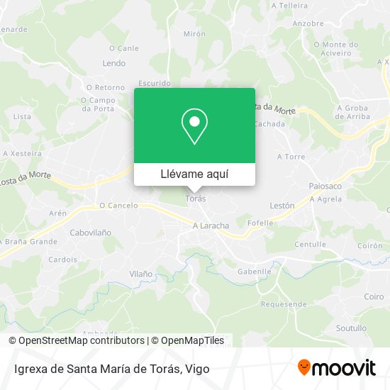 Mapa Igrexa de Santa María de Torás