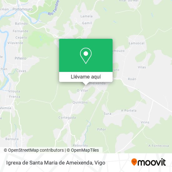 Mapa Igrexa de Santa María de Ameixenda