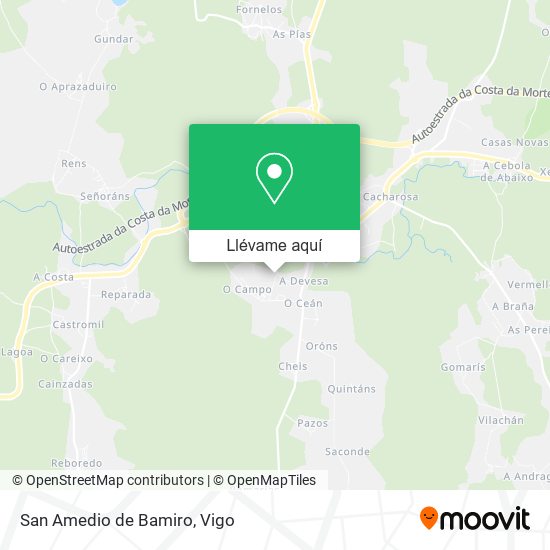 Mapa San Amedio de Bamiro