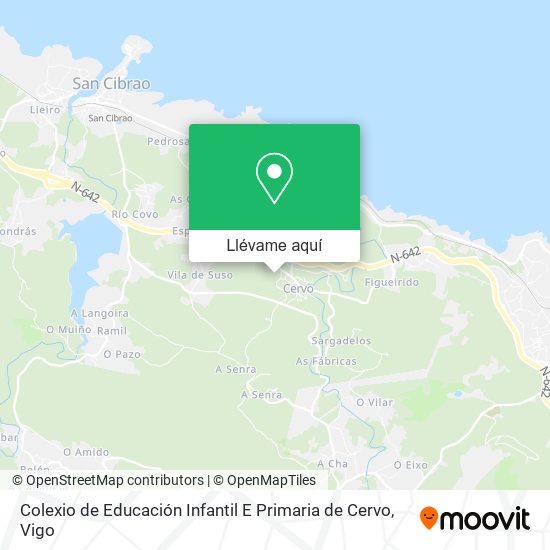 Mapa Colexio de Educación Infantil E Primaria de Cervo