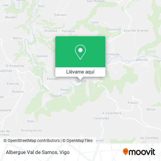 Mapa Albergue Val de Samos