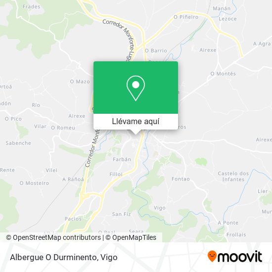 Mapa Albergue O Durminento