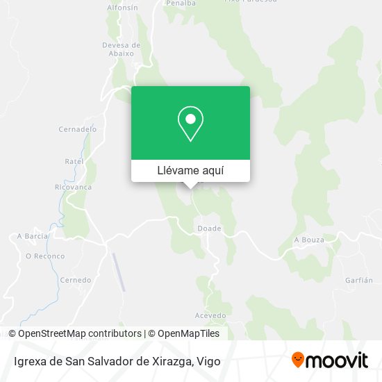 Mapa Igrexa de San Salvador de Xirazga