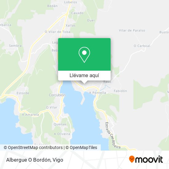 Mapa Albergue O Bordón