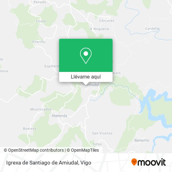Mapa Igrexa de Santiago de Amiudal