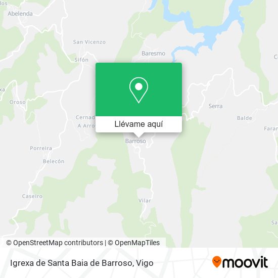 Mapa Igrexa de Santa Baia de Barroso