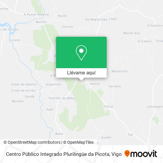 Mapa Centro Público Integrado Plurilingüe da Picota