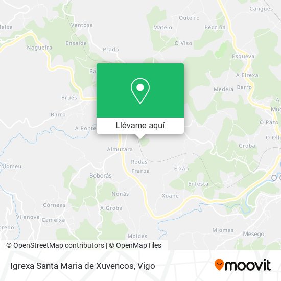 Mapa Igrexa Santa Maria de Xuvencos