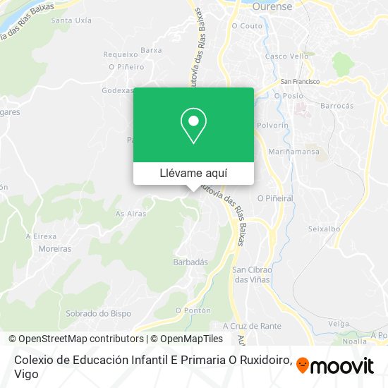 Mapa Colexio de Educación Infantil E Primaria O Ruxidoiro